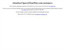 Tablet Screenshot of cigarsatyourprice.com